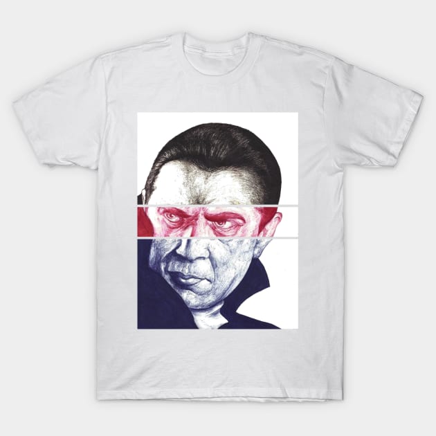 Dracula, A a ballpoint portrait. T-Shirt by RogerPrice00x